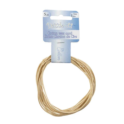 1 mm - Cordon de coton ciré · Couleurs variées · 5 vg