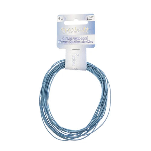 1 mm - Cordon de coton ciré · Couleurs variées · 5 vg