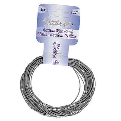 1 mm - Cordon de coton ciré · Couleurs variées · 5 vg