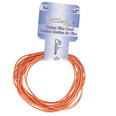 1 mm - Cordon de coton ciré · Couleurs variées · 5 vg