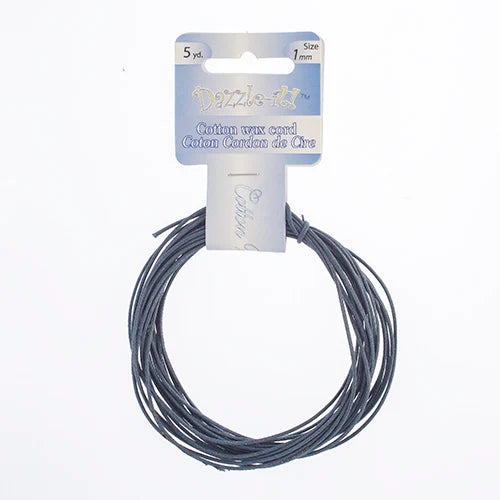1 mm - Cordon de coton ciré · Couleurs variées · 5 vg
