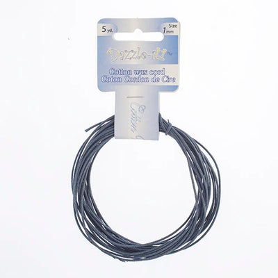 1 mm - Cordon de coton ciré · Couleurs variées · 5 vg