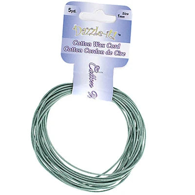1 mm - Cordon de coton ciré · Couleurs variées · 5 vg