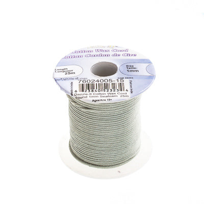 1 mm - Cordon de coton ciré · Couleurs variées · 25 m