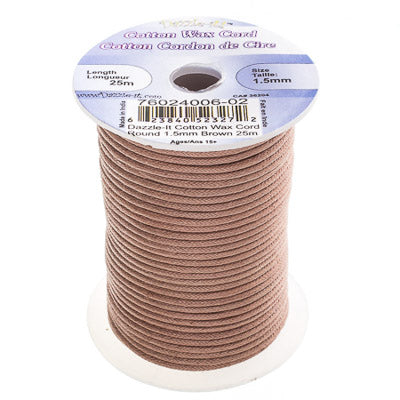 1,5mm - Cotton Wax Cord · 25m