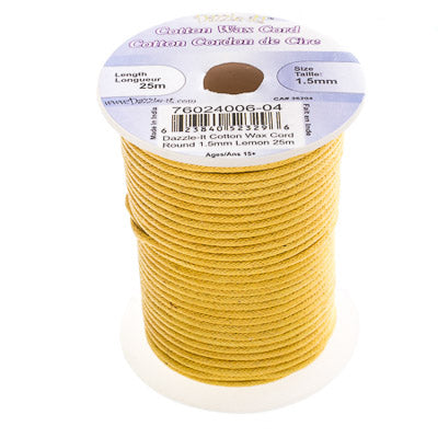 1,5mm - Cotton Wax Cord · 25m
