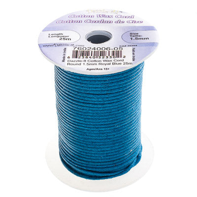 1,5mm - Cotton Wax Cord · 25m