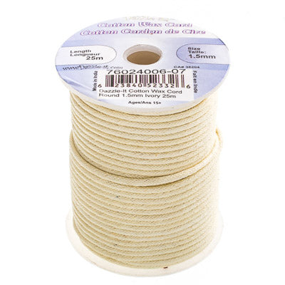 1,5mm - Cotton Wax Cord · 25m