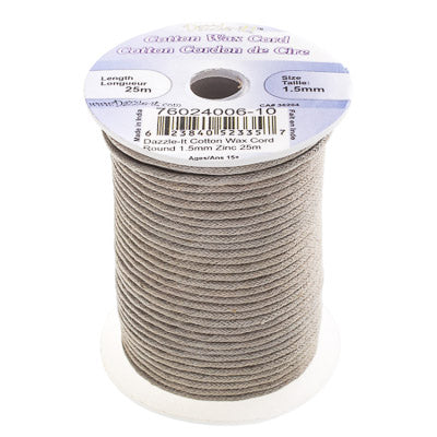 1,5mm - Cotton Wax Cord · 25m