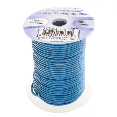 1,5mm - Cotton Wax Cord · 25m