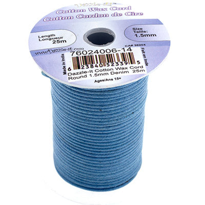 1,5mm - Cotton Wax Cord · 25m