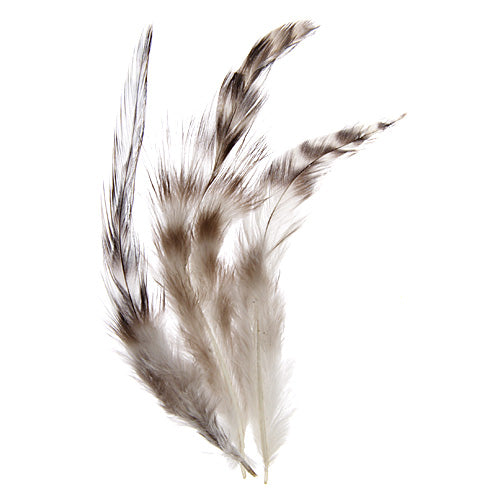 3g - Chinchilla Color Rooster Back Feathers · 4 to 6 inches