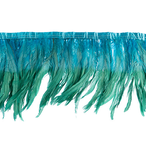two tone rooster feather strip sewn on • 10-12 inch