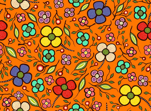 Abundance AA0003 - Orange 100% Cotton Designer