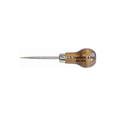 2in - Sharp pointed awl with hardwood handle • C.S. Osborne #478