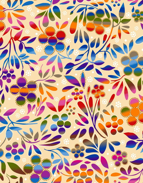 Sacred Place BA0009 - Cream 100% Cotton Designer