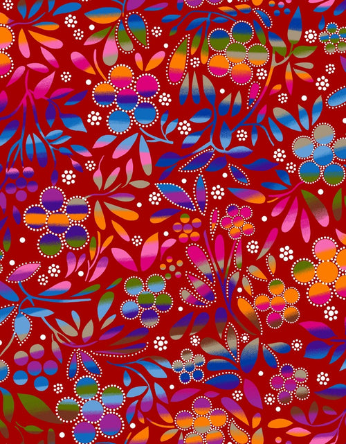 Sacred Place BA0009 - Red 100% Cotton Designer