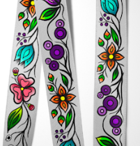 38mm - Single Faced Summer Flower Satin Ribbon - by the yard