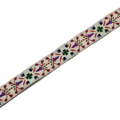 25 mm - Floral Braided Jacquard