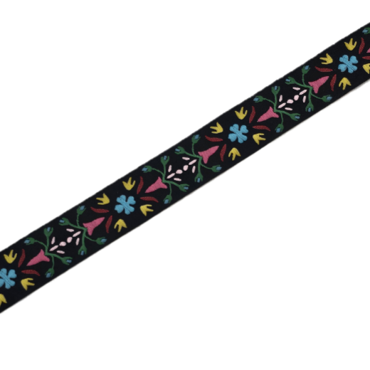 25 mm - Floral Braided Jacquard