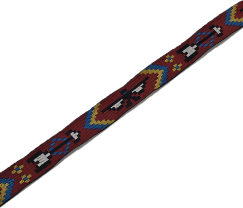 20 mm - Ruban Jacquard Aigle et Flèche / 100% Polyester