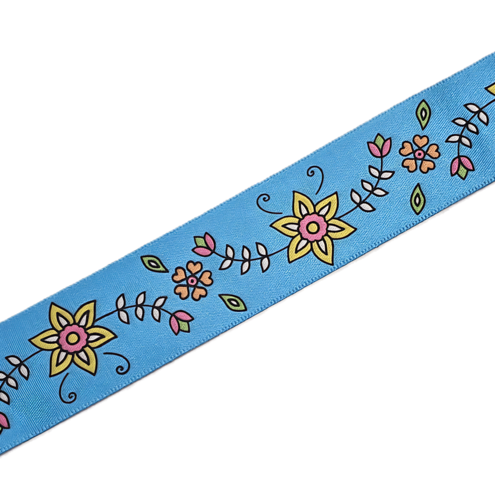 38 mm - Woodland Flowers Single Face Satin Ribbon / 100% Polyester