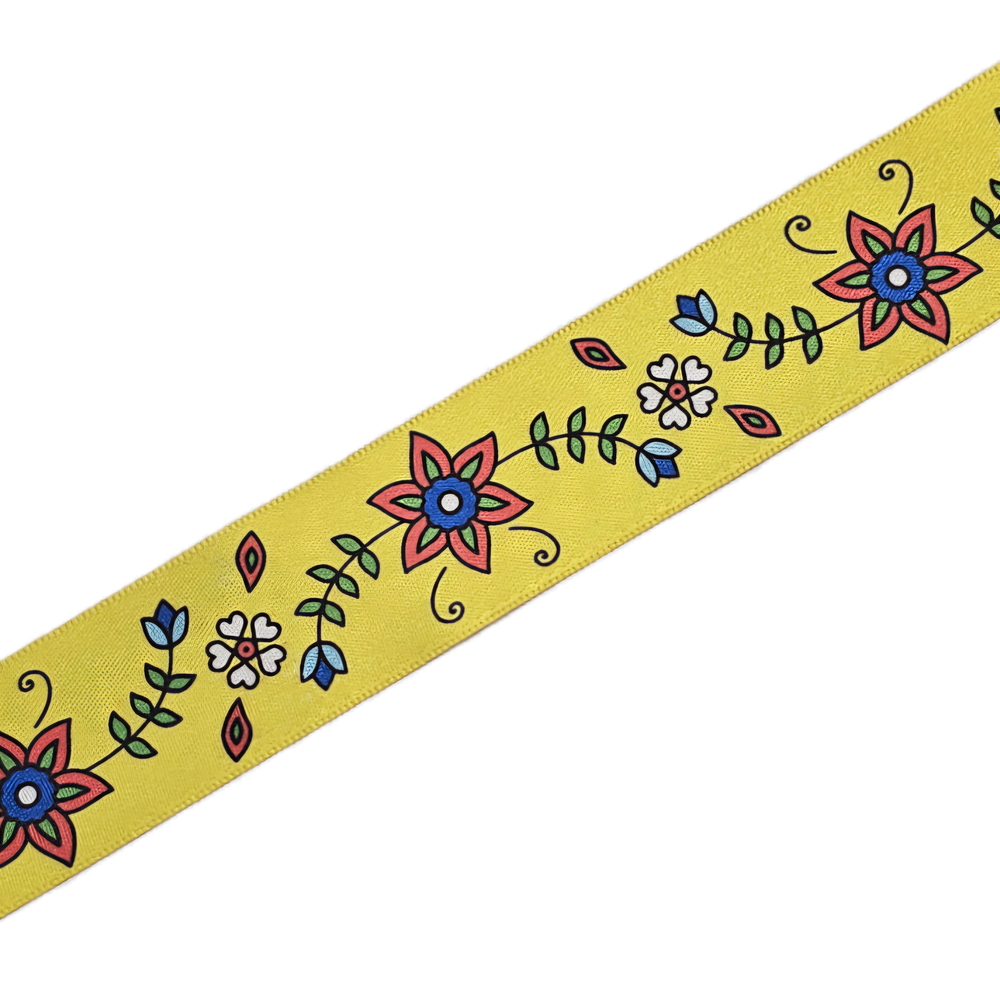 38 mm - Woodland Flowers Single Face Satin Ribbon / 100% Polyester