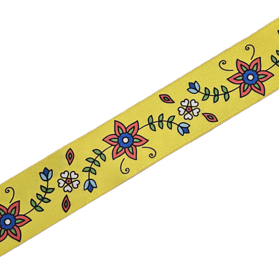 38 mm - Woodland Flowers Single Face Satin Ribbon / 100% Polyester