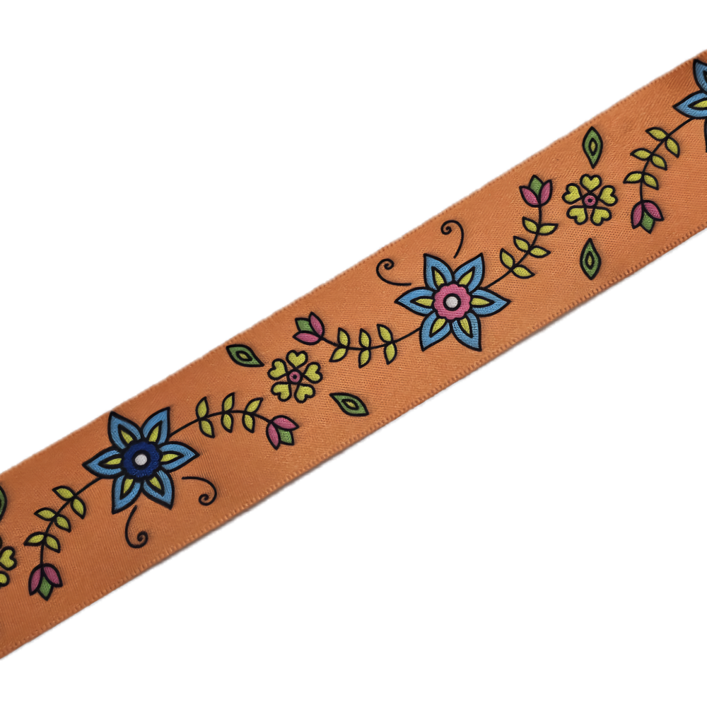 38 mm - Woodland Flowers Single Face Satin Ribbon / 100% Polyester