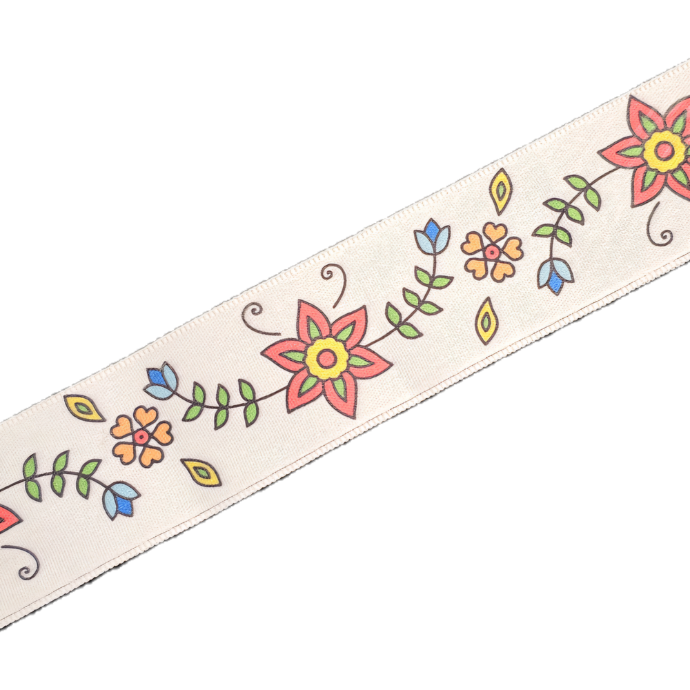 38 mm - Woodland Flowers Single Face Satin Ribbon / 100% Polyester