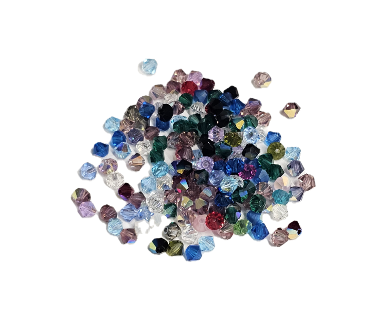 4x4 mm - Preciosa® - Crystal beads ''Machine Cut'' / ≈144pcs
