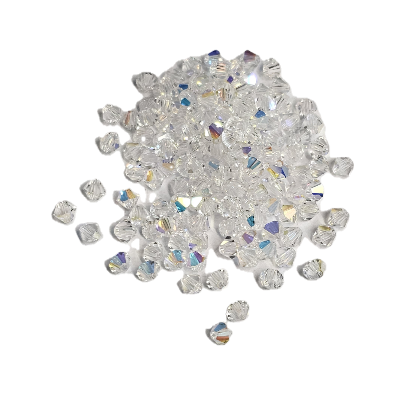 4x4 mm - Preciosa® - Crystal beads ''Machine Cut'' / ≈144pcs