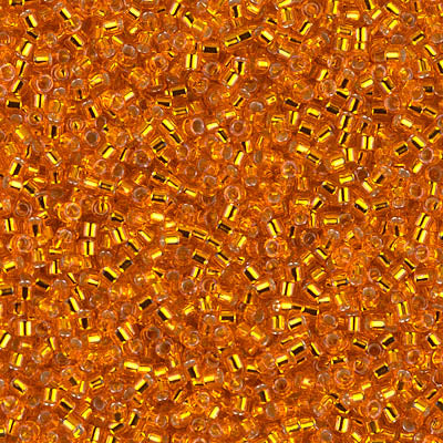 Miyuki Delica 11/0 - DB0045 Transp. Orange Silver Lined