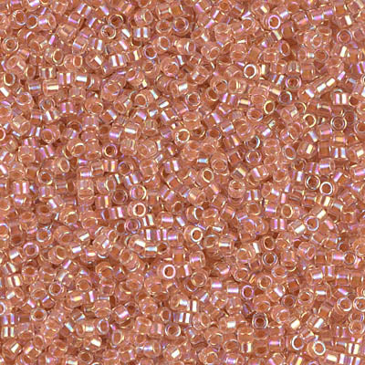 Miyuki Delica 11/0 - DB0054 Transp. Peach AB Lined-Dyed