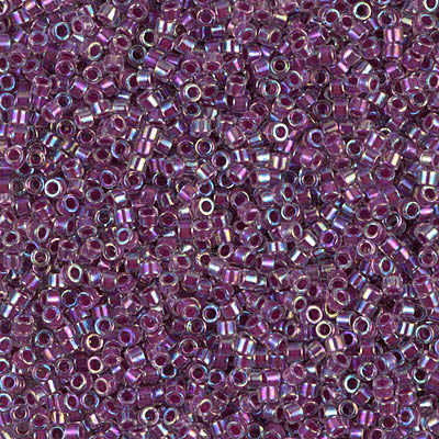 Miyuki Delica 11/0 - DB0056 Transp. Raspberry Lined Crystal AB