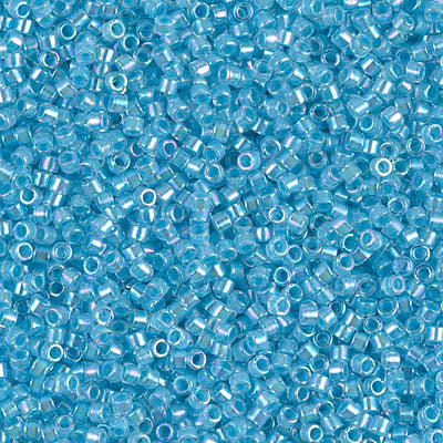 Miyuki Delica 11/0 - DB0057 Transp. Sky Blue AB Lined-Dyed