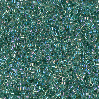 Miyuki Delica 11/0 - DB0060 Transp. Green-Lime AB Lined-Dyed