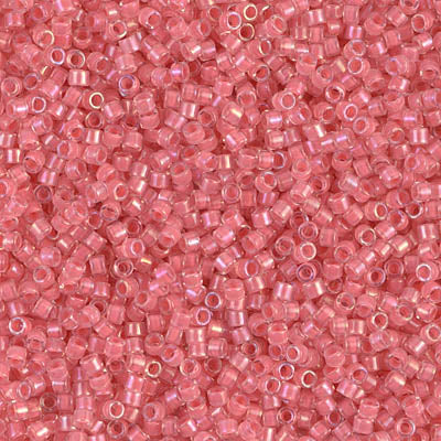 Miyuki Delica 11/0 - DB0070 Rose/Pink AB Lined-Dyed
