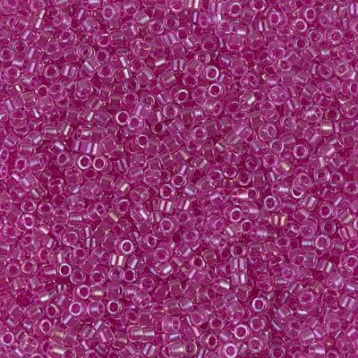 Miyuki Delica 11/0 - DB0074  Light Fuchsia AB Lined-Dyed