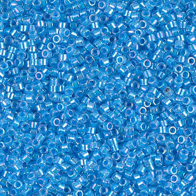 Miyuki Delica 11/0 - DB0076 Light Blue AB Lined-Dyed