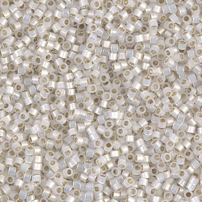 Miyuki Delica 11/0 - DB0221  White Opal Silver Lined