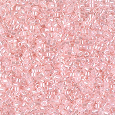 Miyuki Delica 11/0 - DB0234 Crystal Pale Salmon Ceylon Lined-Dyed