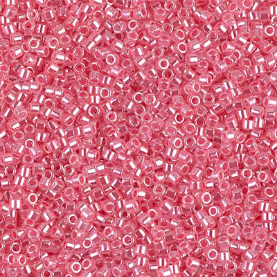 Miyuki Delica 11/0 - DB0236 Crystal Rose Ceylon Lined-Dyed