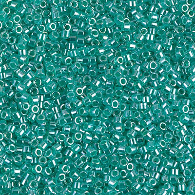 Miyuki Delica 11/0 - DB0238  Light Crystal Green Aqua Ceylon Lined-Dyed