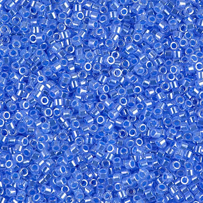 Miyuki Delica 11/0 - DB0240  Light Crystal Sapphire Ceylon Lined-Dyed