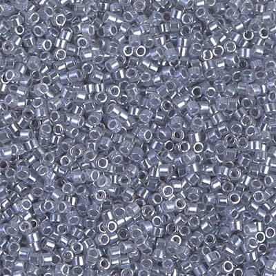 Miyuki Delica 11/0 - DB0242 Crystal Grey Ceylon Lined-Dyed