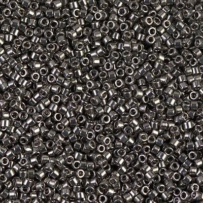 Miyuki Delica 11/0 - DB0452 Dark Grey Nickel Plated Dyed