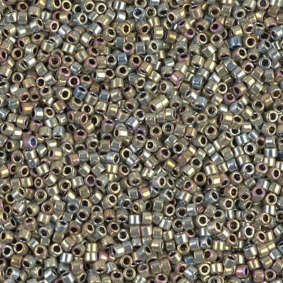 Miyuki Delica 11/0 - DB0546 Silver Gold Iris Palladium Plated AB