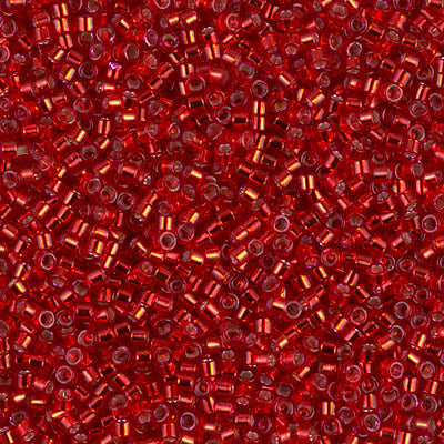 Miyuki Delica 11/0 - DB0602  Red Silver Lined-Dyed