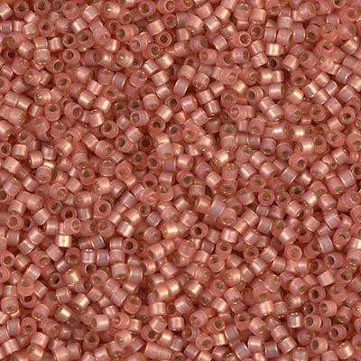 Miyuki Delica 11/0 - DB0622 Dyed Peach Silver lined